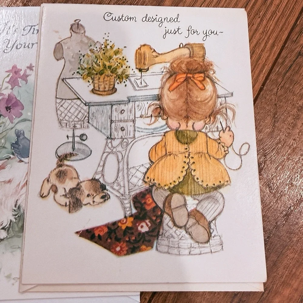 Lot 5 Vtg Secret Pal Cards Reveal Card New w/Envelopes‎ Retro Fun Ephemera